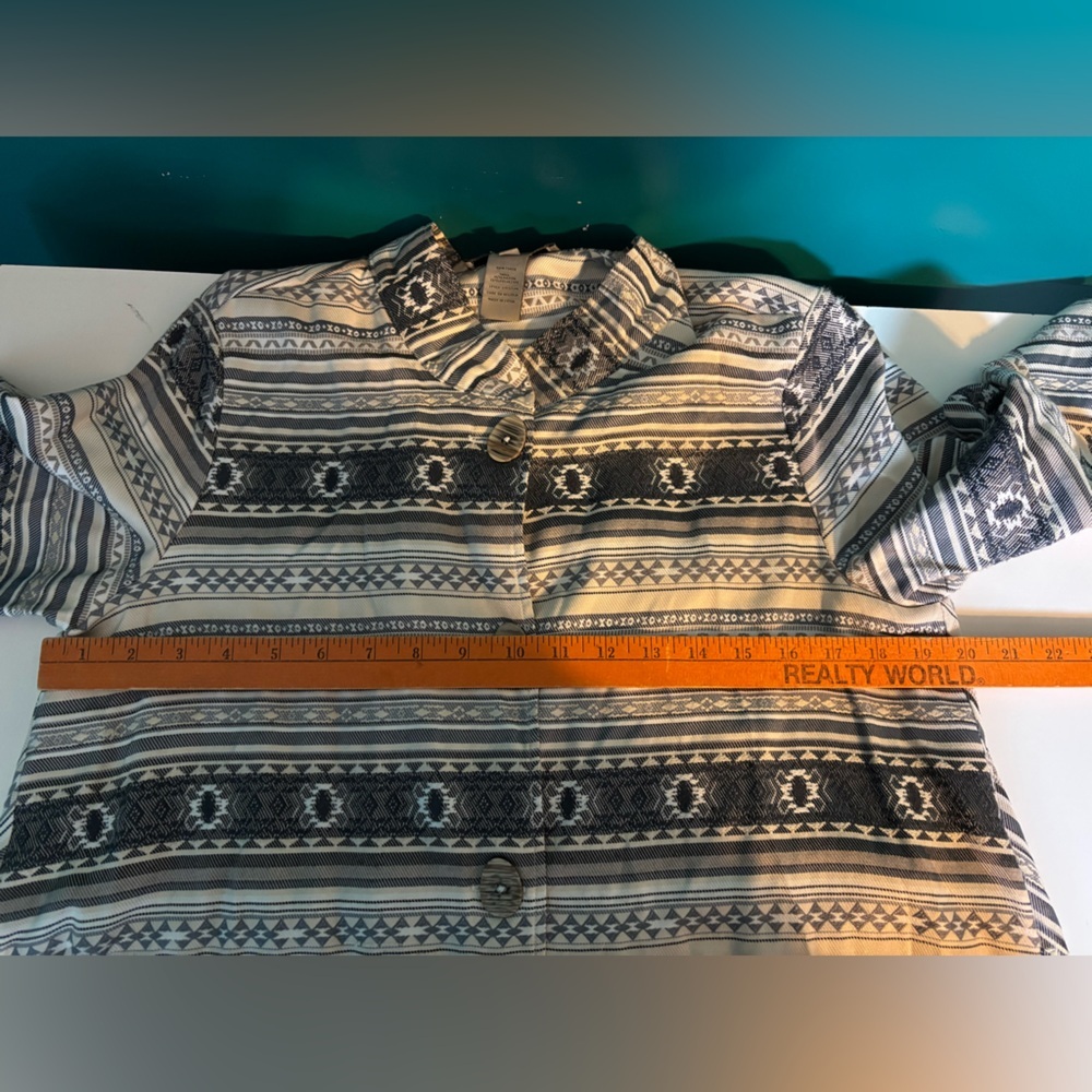 Sharon Young Geometric Patterned Jacket - image 7